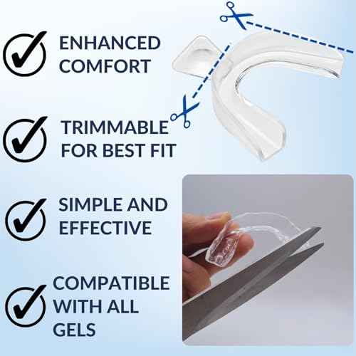 Teeth Whitening Trays Moldable 4 Dental Trays 2 Retainer Case Teeth Trays for Tooth Whitening Gel Compatible with Opalescence Teeth Whitening Gel