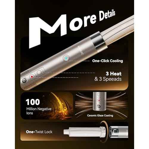 6 in 1 Air Wrap Hair Styler Dryer Brush Multi-Styler - High Speed Hair Styling Tools with No Heat Damage - Auto Airwrap Curler as A Gift for Fast Drying Curling Smoothing Volumizing Frizz-Free