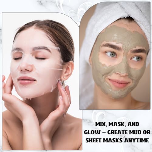Jcoos Diy Face Mask Maker, Make Your Own Clay Mask for Face & Sheet Mask, Oil Control - Hydration Facemask Skincare, Face Mask Applicator, Mixing Bowl Set, Volcanic Ash, Essential Oils, Rose Hydrosol