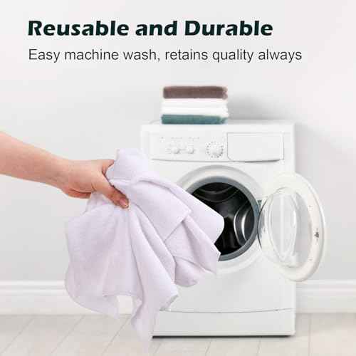 White Washcloths 15 Pack, Highly Absorbent & Quick Drying Face Towels, Premium Quality Soft Bath Towels, Multipurpose Microfiber Wash Cloths, 12x12 inches