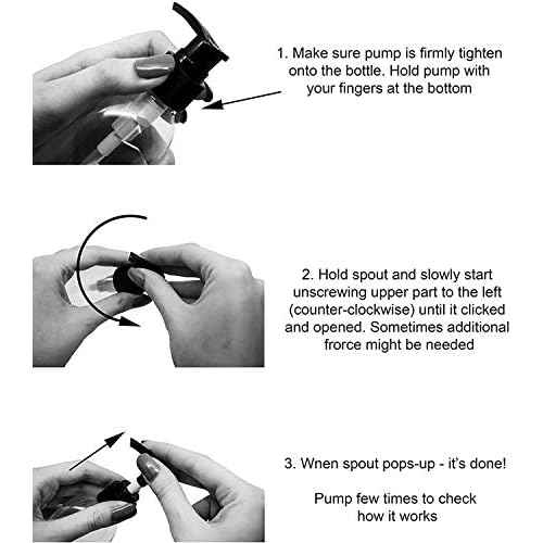 BRIGHTFROM Empty Lotion Pump Bottles, 8 Oz BPA-Free Refillable Plastic Containers, PETE1 Cobalt-Blue, Great for - Soap, Shampoo, Lotions, Liquid Body Soap, Creams and Massage Oil's (Pack of 3)