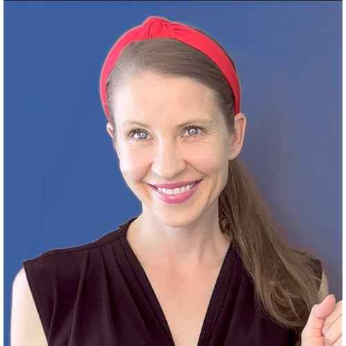 Red Headbands and Scrunchies for Women and Girls (Red Hairband)