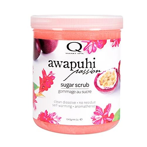 Qtica Sugar Scrub - Awapuhi Passion, 7 oz (44 oz), Exfoliating and Serum Conditioning for Sensitive Skin, Body, Feet, Hands