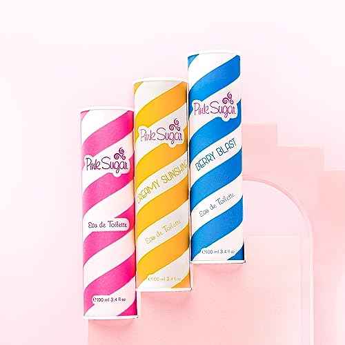 Pink Sugar Berry Blast Eau de Toilette Perfume for Women, Body Mist, Hair Fragrance, Sweet + Fruity Scent, Notes of Blueberries, Blackberries, Cotton Candy & Vanilla
