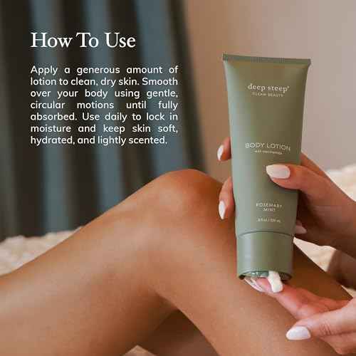 Deep Steep Body Lotion, Brown Sugar Vanilla, 8 oz ? Moisturizer with Coconut Oil, Shea Butter, Argan Oil, Aloe Vera & Niacinamide ? Vegan, Clean Beauty, Daily Skin Hydration