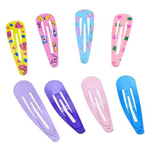 40 Pieces Printed Snap Hair Clips for Girls' 2 Inch Barrettes for Kids Teens Women (mix)