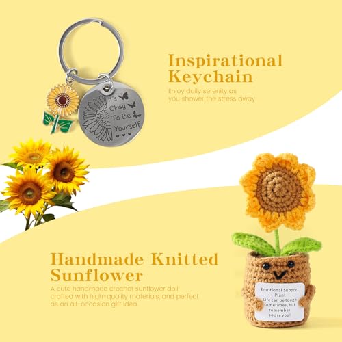 Get Well Soon Gift Baskets for Women, 10pcs Self-Care Package, Relaxation Spa Gift Basket for Mom Wife Grandma Daughter Friends Sister, Sunshine Birthday Gift Set Idea for Women Who Have Everything