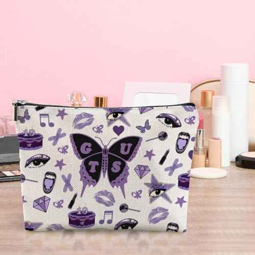 LONGXIN Singer Musical Cosmetic Make up Bag Song Lyrics Fans Gift Album Inspired Gifts for Women Girls Music Lovers Concert Merchandise Makeup Zipper Pouch Bag