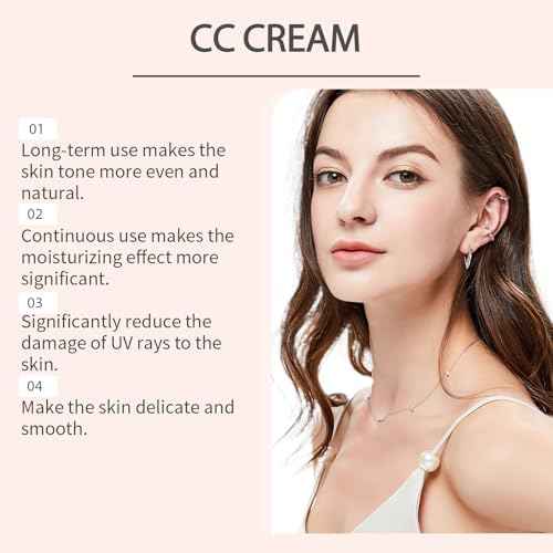 CC Cream for Older Women, Skin Tone Adjusting CC Cream Spf 43, Self Adjusting for Mature Skin, Intense Moisture, Conceals Pigmentation, All Skin Types (1 PCS)