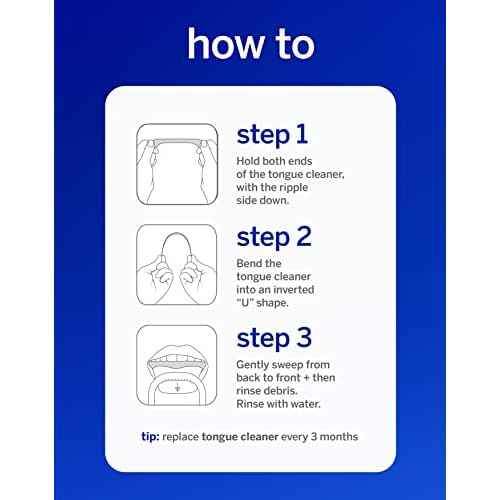 Supersmile Ripple Edge Tongue Cleaner, Ergonomic Reusable Tongue Scraper, 3 Count