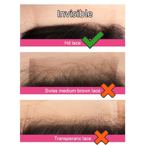 Savasana 5x5 HD Lace Closure Human Hair Straight Pre Plucked with Baby Hair HD Closure for Black Women Skin Like Brazilian Virgin Natural Black 20 Inch