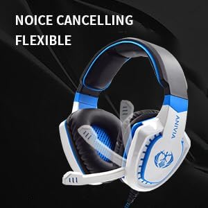 Anivia AH28 Over Ear Headphones Wired Stereo Computer Headsets Gaming Headset with Mic, Bass with Volume Control, Noise Isolating for Multi-Platforms