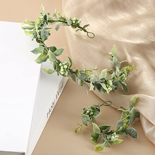 Green Leaf Flower Crown Eucalyptus Crown Wedding Bridal Maternity Photo Props Headpiece Style1