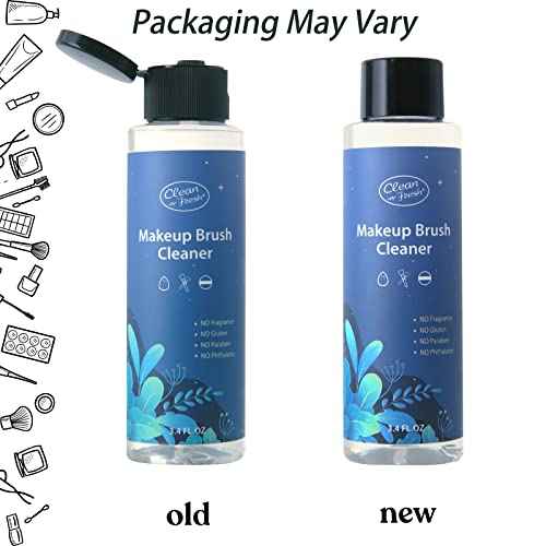 Clean-n-Fresh Makeup Brush Cleaner Set For Brushes, Sponge and Puff 6.8 Fl Oz,Deep Cleaning Washing Cleanser Shampoo With a Cleaning Mat