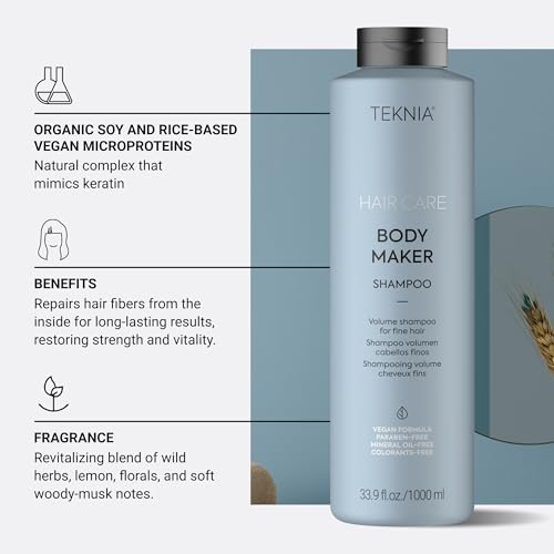 LAKM? Teknia Body Maker Shampoo, Volume Shampoo for Fine Hair, Hair Volumizing Products