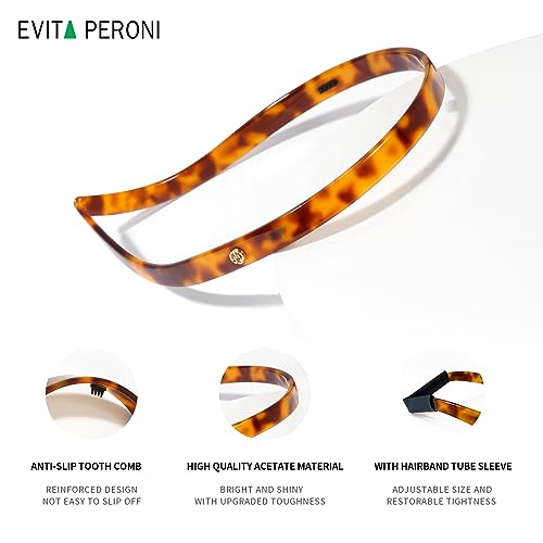 EVITA PERONI Hair Bands - No Pressure, No Headache, Comfortable Thin Non-Slip Headbands for Women's Hair and Fashion (2PCS)