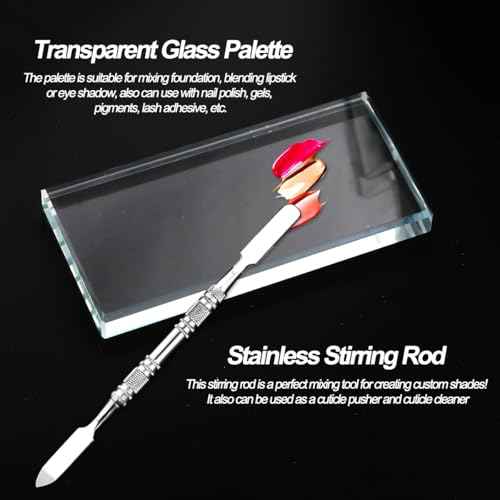 150pcs Nail Swatch Sticks with Ring, Clear Fan-shaped Nail Color Swatches with Palette Spatula Tool for Nail Polish Display Practice Nail Techs Must Haves Nail Supplies