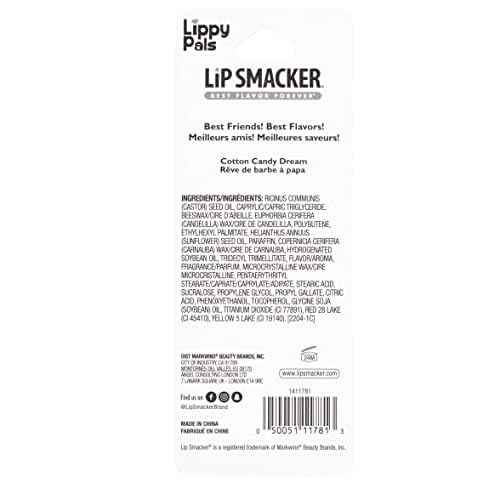 Lip Smacker Lippy Pals Unicorn Holiday, Flavored Moisturizing & Smoothing Soft Shine Lip Balm, Hydrating & Protecting Fun Tasty Flavors, Cruelty-Free & Vegan - Cotton Candy Dream