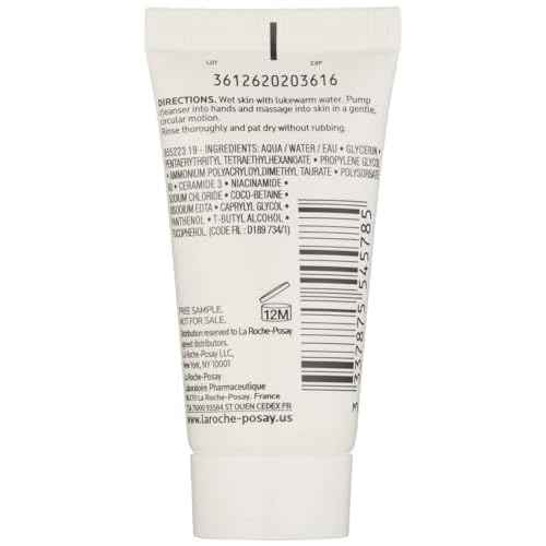La Roche-Posay Tolerance Hydrating Gentle Face Wash Cleanser for Normal to Dry Sensitive Skin, 0.5 Fl Oz