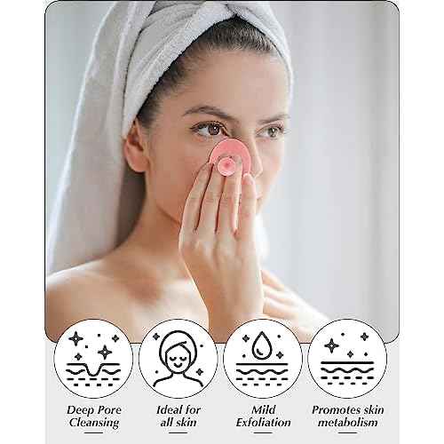 Face Scrubber, 8 PCS Silicone Face Scrubber Exfoliator for Women, Face Cleansing Brush Blackhead Acne Pore Pad for Deep Cleaning Skin Care