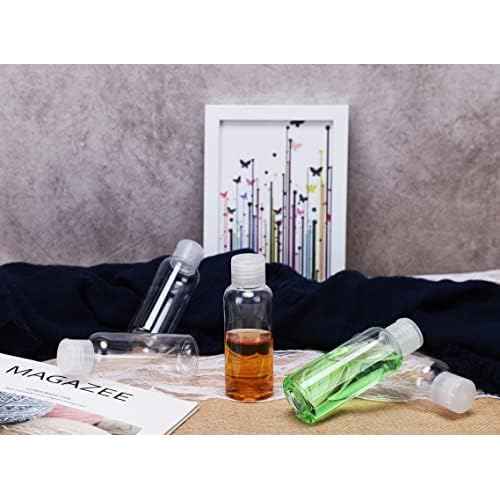 5 Pack 3.4oz Empty Plastic Travel Bottles for Toiletries TSA Approved Leak Proof Squeezable Travel Size Containers Travel Essentials Accessories, clear