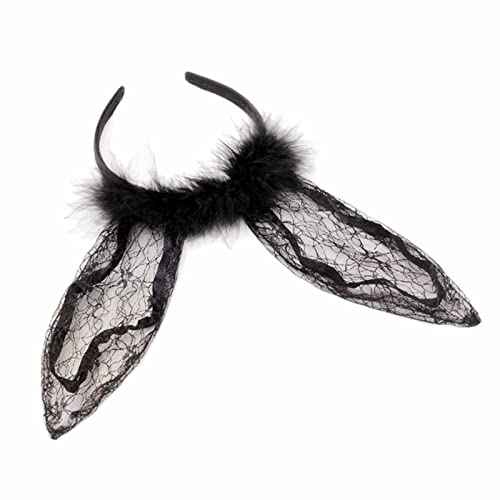 Lace Bunny Ear Headband Sexy Rabbit Ear Hair Band for Party Decoration Cosplay Costume Hair Accessories