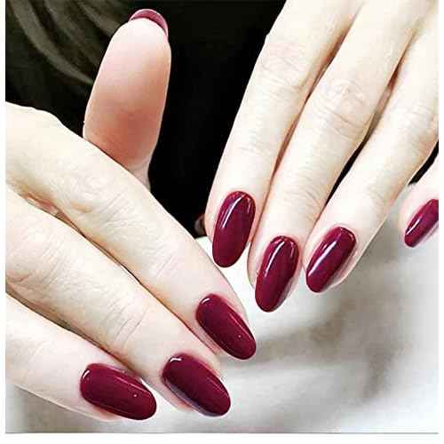 AddFavor 240pcs Oval Nail Tips Clear Full Cover Medium Length Round Fake Nails Acrylic Gel Nail Tips for Salon and Home Nail Art Manicure 12 Sizes