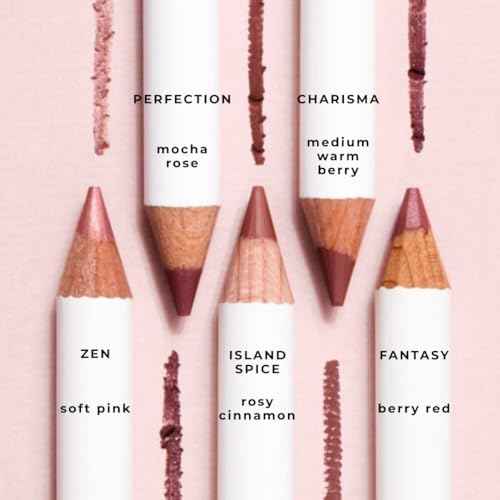 Honeybee Gardens Irresistible Lip Liner In Perfection, Mocha Rose Color, Long-Lasting, Gluten-Free, Vegan, 0.04 oz