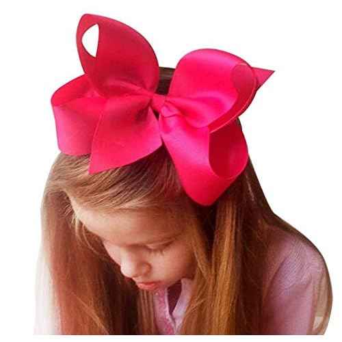 Hair Clips Boutique Hair Bows Alligator Clip for Women Girl Hairpin 6 Inch Large Cheer Bow Clip Handmade Bowknot Barrettes Hair Accessories TSFJ02 (Pink)