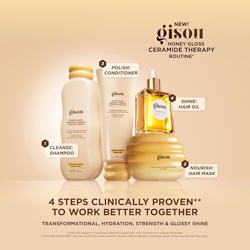 Gisou On-The-Go Honey Hair Travel Set For Instant Hydration, Strength, Shine & Frizz Control | Includes 3 Mini Hair Products
