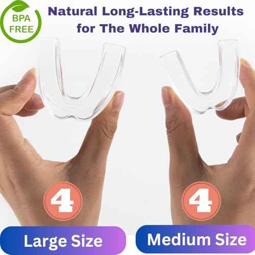 Mouth Guard for Grinding Teeth at Night ? Custom Fit Night Guards for Teeth Grinding with 8 Trimmable Dental Guards and 2 Travel Cases