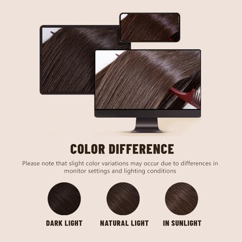 Clip in Hair Extensions Real Human Hair 14 Inch 80g 7Pcs Remy Extensions Double Weft Straight Hair Extensions for Add Volume (14in, 80g, #16/22)