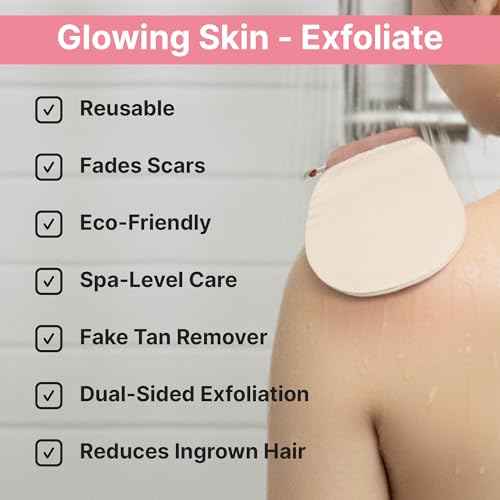 ? Vegan Silk Exfoliating Glove (2pcs) for Face, Body, and Hands | Natural Body Scrubber for Dead Skin Removal | Exfoliating Mitt Eco-Friendly, Perfect for Spa, Bath, and Shower