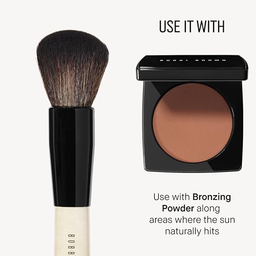 Bobbi Brown Cheek & Powder Brush | Multi-Purpose Brushes for Blending Blush, Bronzer or Powder for Seamless Application