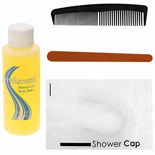 Moda West 24 Kits - Bulk Case of Wholesale Deluxe 15 Piece Toiletry Kit for Men, Women, Travel, Charity