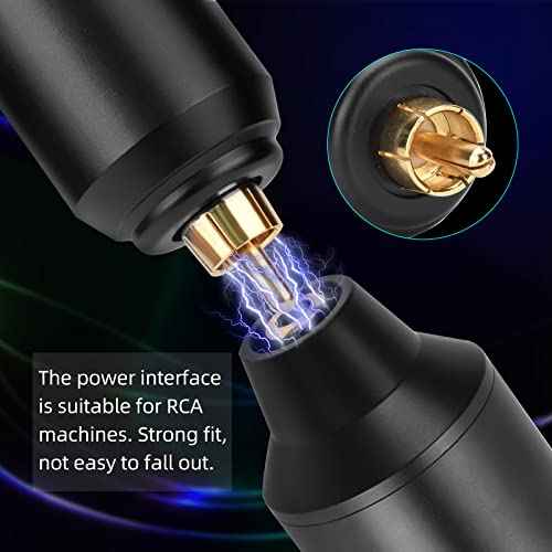 ATOMUS Tattoo Pen Machine Kit with Tattoo Power Supply 3RL Cartridge Needles 1300mAh RCA Connector Rechargeable Power Supply Tattoo Machine Gun Liner Shader