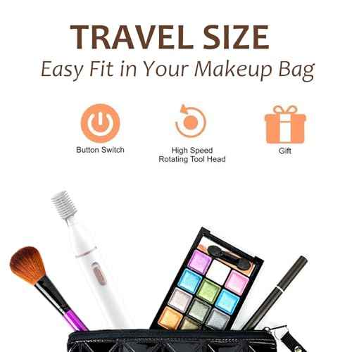 Eyebrow Trimmer Razor for Women - Electric Eye Brow Trim Shaver - Painless Brow Trimming Rechargeable Facial Hair Removal for Eyebrows Chin Peach Fuzz Lips Ear Face Neckline with Comb