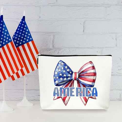 American Flag Makeup Bag Cosmetic Bag, Gifts For Birthday Mothers Day Christmas Independence Day, Patriotic Decorations.