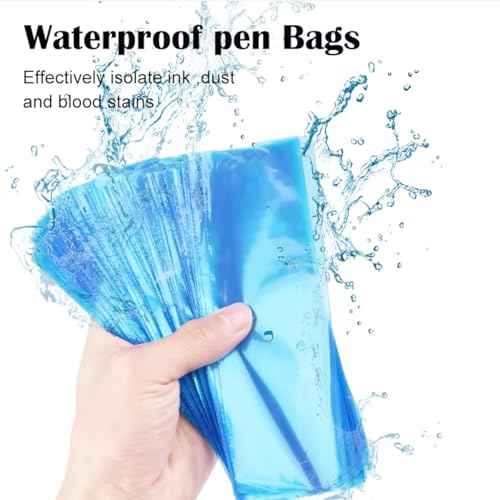 Professional Tattoo Machine Covers & Grip Tapes - 200pcs Tattoos Pen Covers and 4pcs Grip Tapes, Waterproof Tattoos Gun Wrap for Artists, Reusable Tattooing Equipment Sleeve Protectors