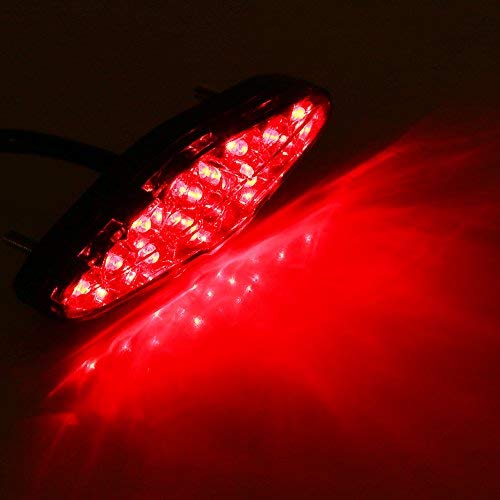 12V Universal 15 LED Motorcycle Rear Tail Light Brake Stop Running Tail Light ATV Dirt Bike (B)