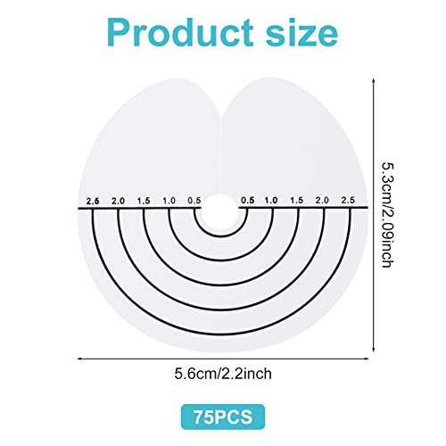 75pcs Round Hair Extension Spacer Template Protector with Scale, Single Hole Bonding Guards for Hair Extension, Transparent Heat Shield Spacer Tool for Wig Extension