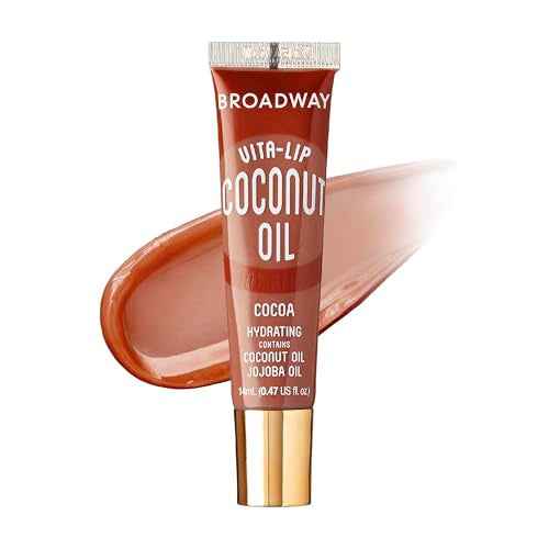 Ruby Kisses Broadway Vita-Lip Tinted Lip Gloss Set (3 Pack Cocoa, Butter, Chocolate) Ultra-Hydrating Coconut + Jojoba Oil & Soothing Formula with Vitamins, High-Shine Non-Sticky Finish Lip Balm
