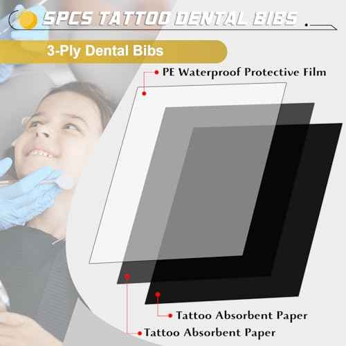 3mm Tattoo Practice Kit for Beginners - Narkysus 67Pcs Tattoo Starter Kit for Beginners Includes 5Pcs 3mm Fake Skin 5Pcs Transfer Paper 5pcs Black Dental Bibs 50pcs Ink Caps and 2 Pairs Gloves