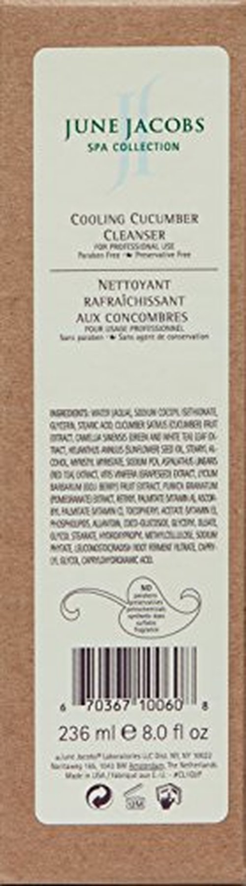 June Jacobs Cooling Cucumber Cleanser, 8 Fl Oz