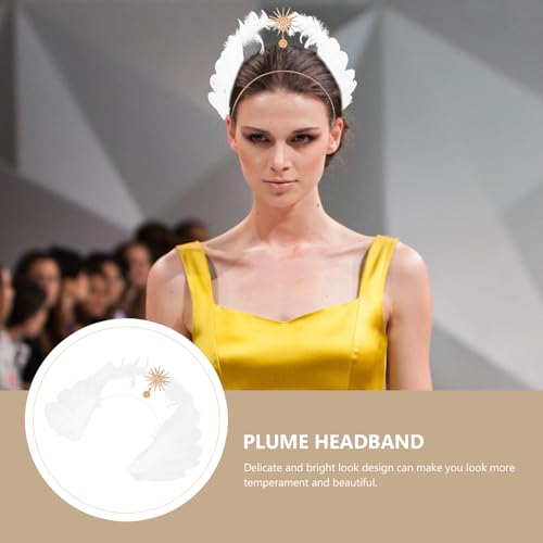 Lurrose Wedding Tiara Angel Wings Headband Christmas Hair Band Elegant Costume Headdress Halloween Party Props for Girls Women Goddess