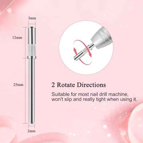 200 Pcs Nail Drill Bits Small Sanding Bands with 3.1mm Mandrel Bit, Mini Sanding Bands Nail File for Acrylic Gel Manicures and Pedicure (Zebra, 180 Grit)