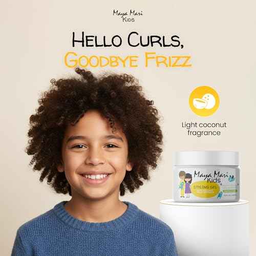 Kids Hair Styling Gel with Coconut Fruit Extract | Safe & Gentle Baby Hair Gel for Toddlers | Sulfate-Free Hair Gel for Boys & Girls, 12 oz