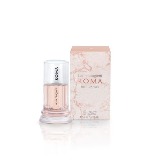 Laura Biagiotti Roma Fiori Bianchi - Floral Woody Oriental Scent - Women's Perfume - Long Lasting Perfume for Women - Eau de Toilette Spray - 1.7 oz