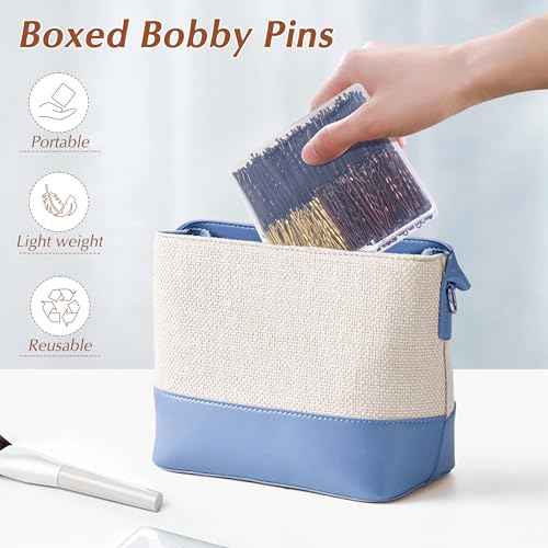 Bobby Pins 360 Pcs Brown Blonde Black Hair, 2 Inch Premium Secure Hold, Bulk with Storage Box, Women & Girls Styling