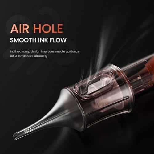 A-minusone 20 Pcs 1207RL Standard Disposable Tattoo Needle Cartridges - 20 Pack of Round Liner Needles with Membrane Safety Cartridges for Tattoo Artists